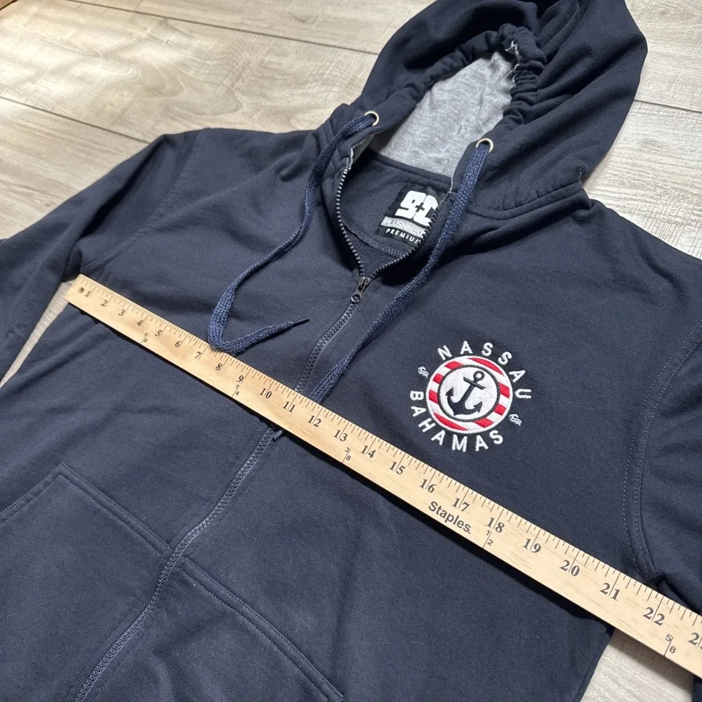 Nassau Bahamas Hoodie Mens Large Black Long Sleeve Spell Out Logo Destination